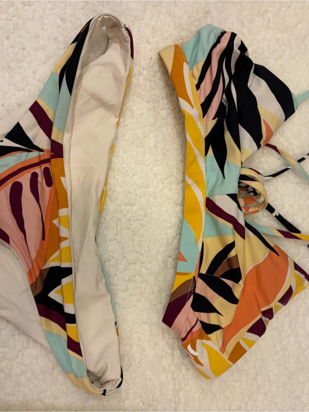 Volcom Multi-Color Tropical Print Bikini Set